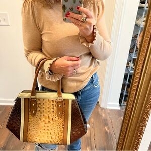 Mia k Collection MKF Croc Print Pleather Bag Removable crossbody Strap